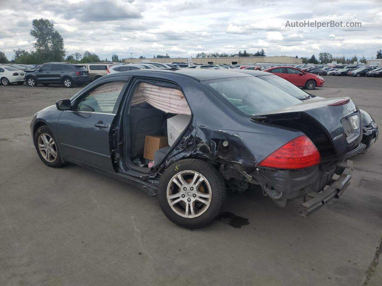 2007 Honda Accord Se Серый vin: 1HGCM56357A140664