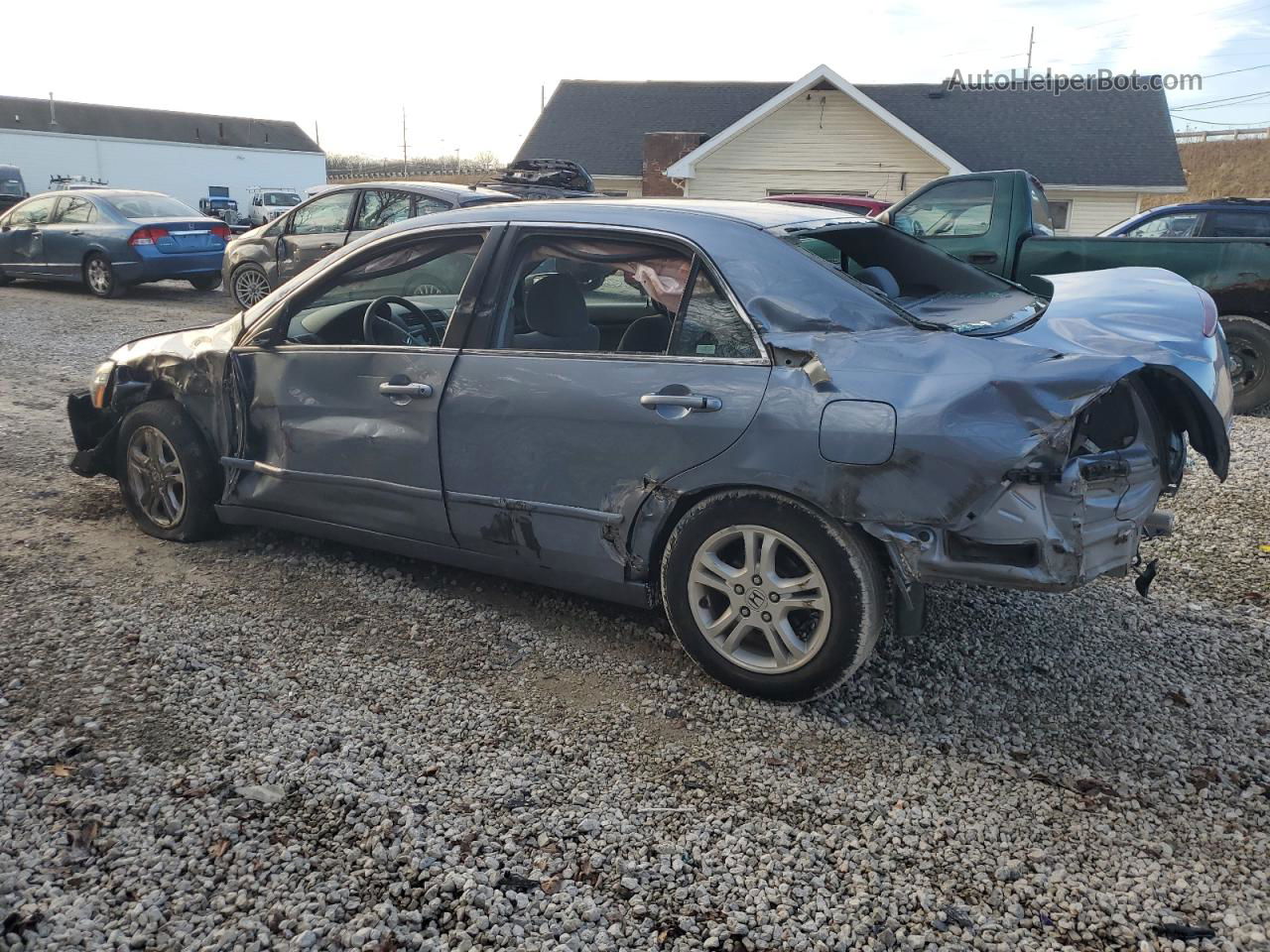 2007 Honda Accord Se Blue vin: 1HGCM56357A183773