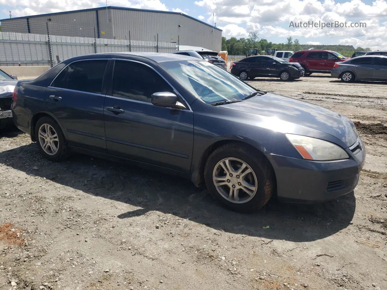 2007 Honda Accord Se Blue vin: 1HGCM56367A052187