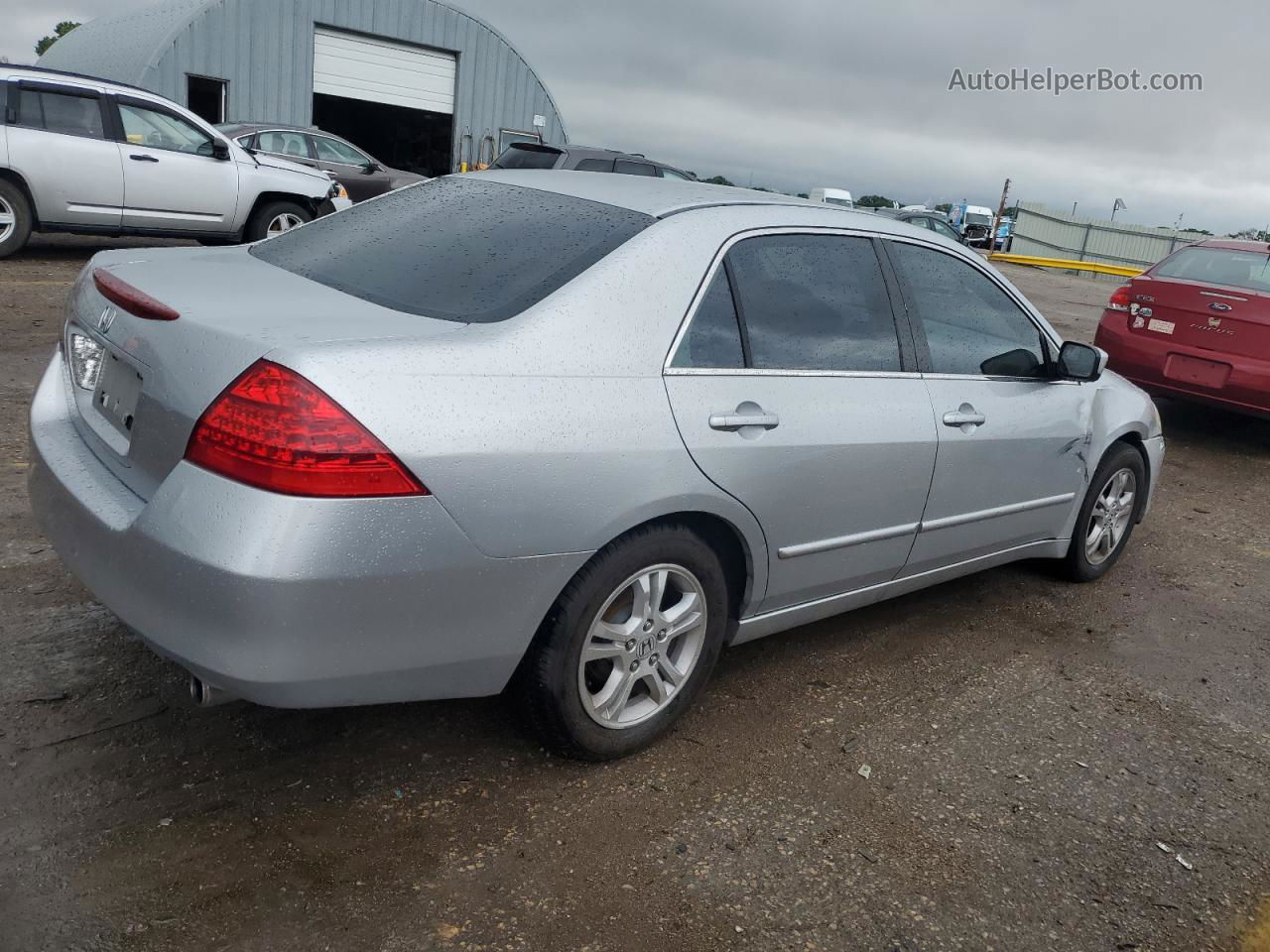 2007 Honda Accord Se Silver vin: 1HGCM56367A091362