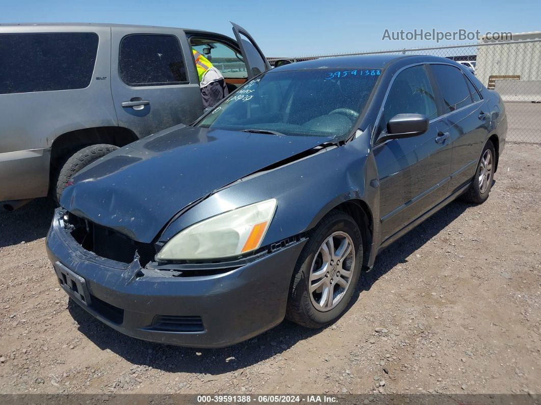 2007 Honda Accord 2.4 Se Gray vin: 1HGCM56367A208020