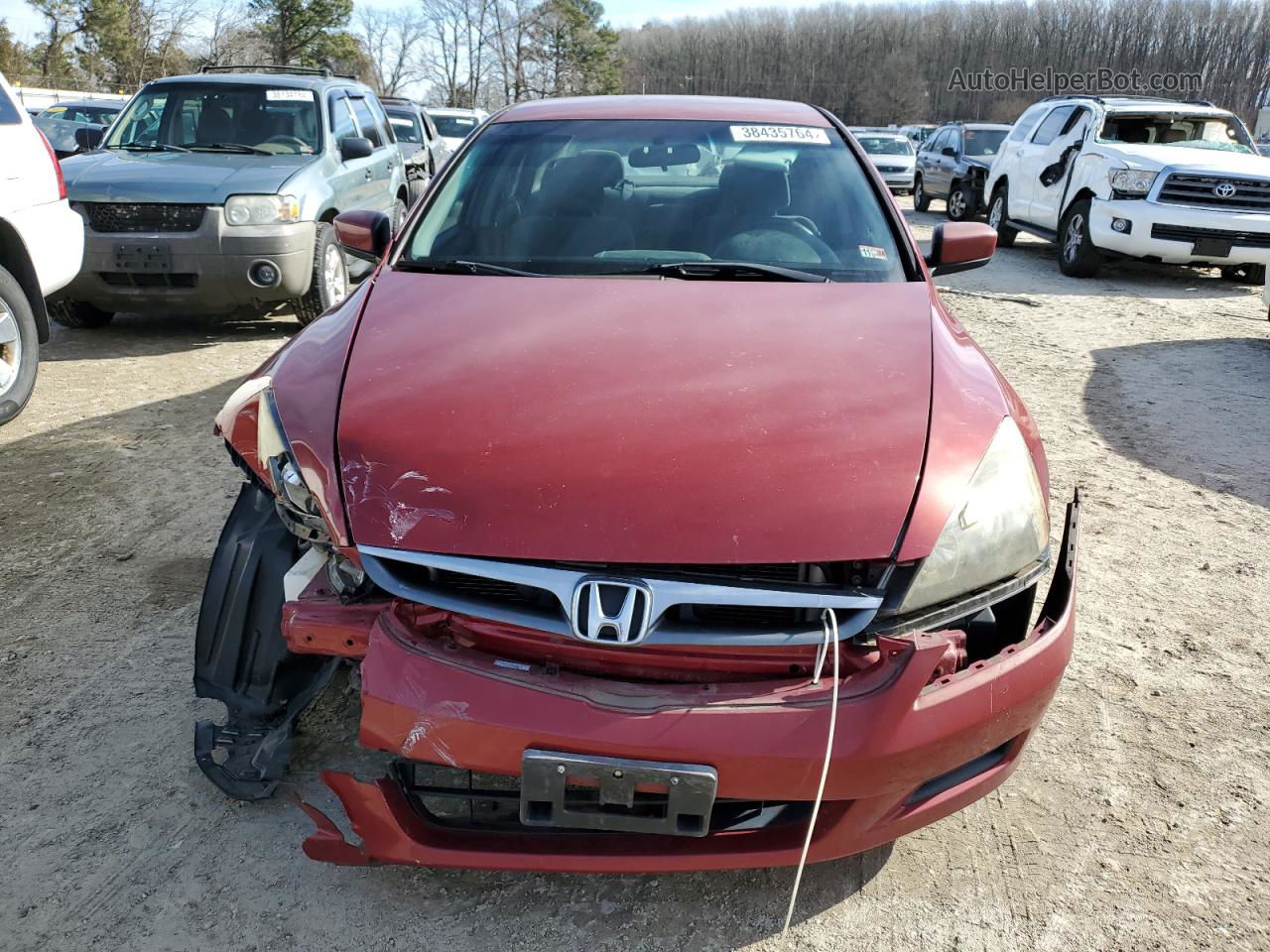 2007 Honda Accord Se Red vin: 1HGCM56377A008280