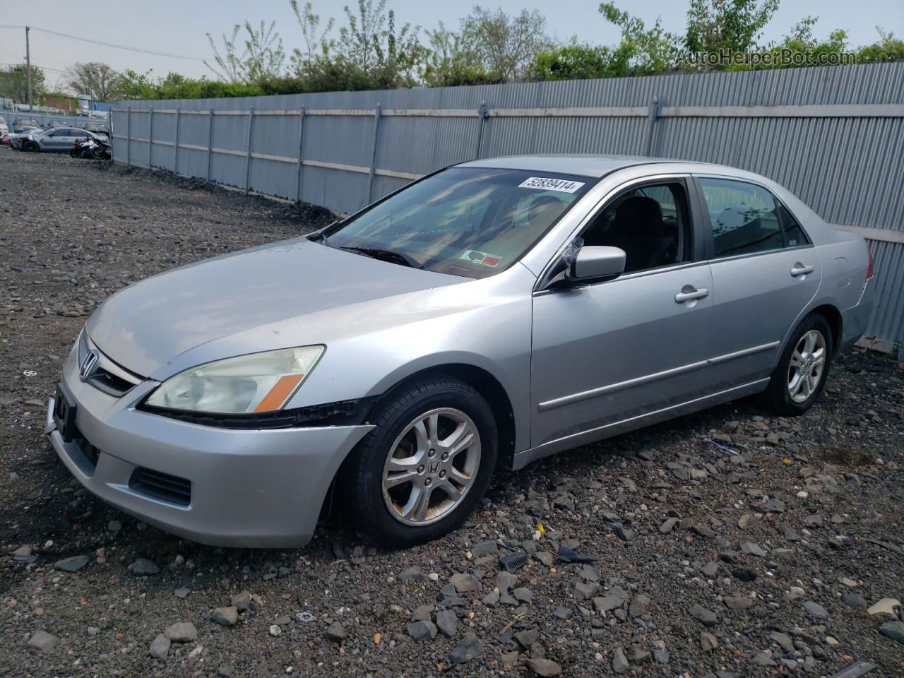 2007 Honda Accord Se Silver vin: 1HGCM56377A224260