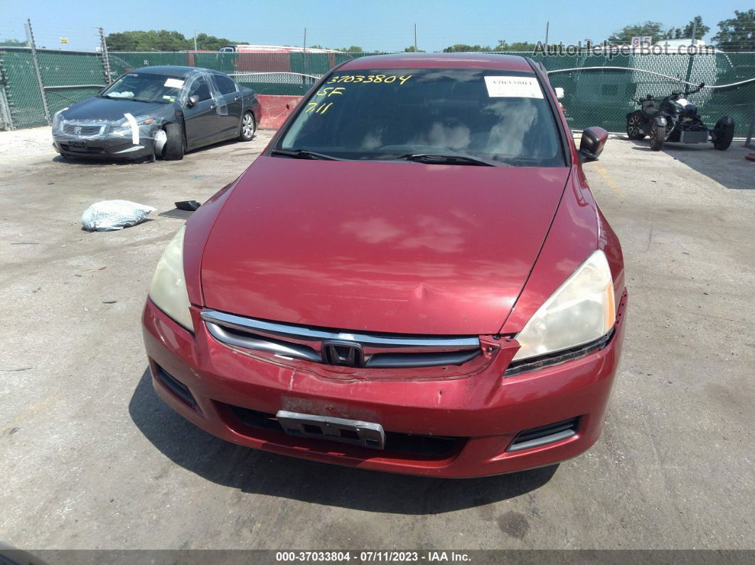 2007 Honda Accord Sdn Lx Se Red vin: 1HGCM56387A021975