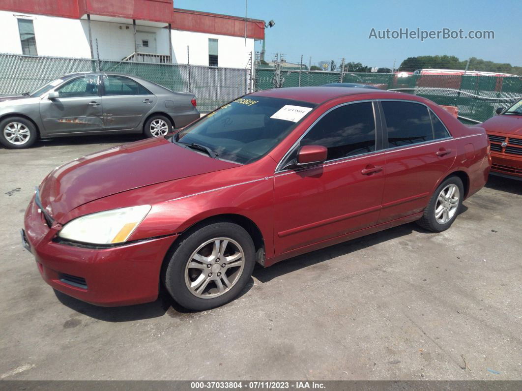 2007 Honda Accord Sdn Lx Se Red vin: 1HGCM56387A021975