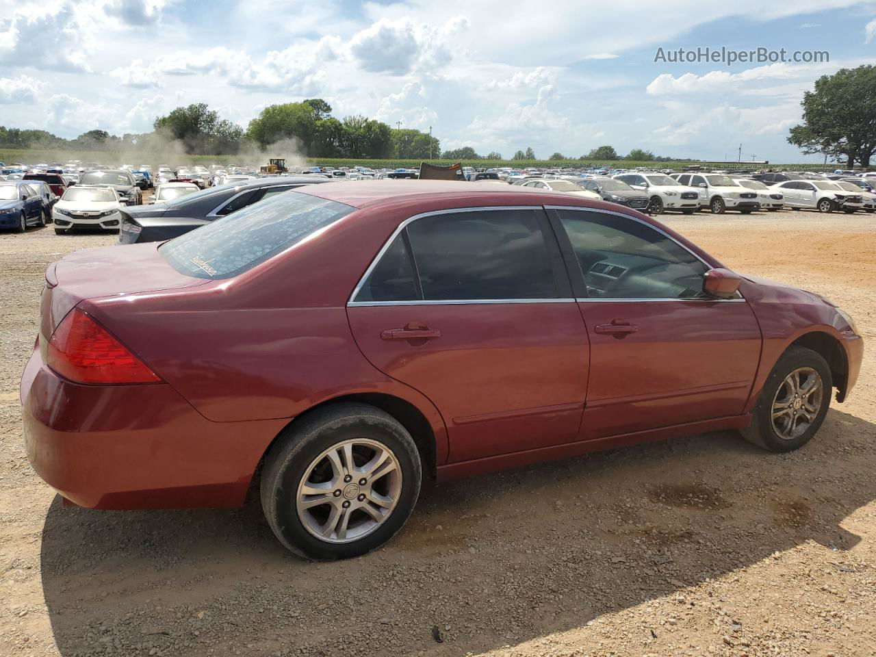 2007 Honda Accord Se Красный vin: 1HGCM56387A067354