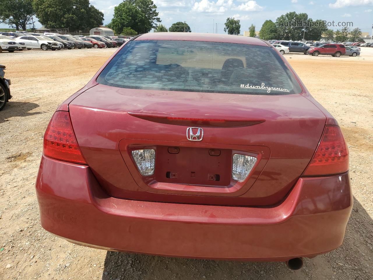 2007 Honda Accord Se Red vin: 1HGCM56387A067354