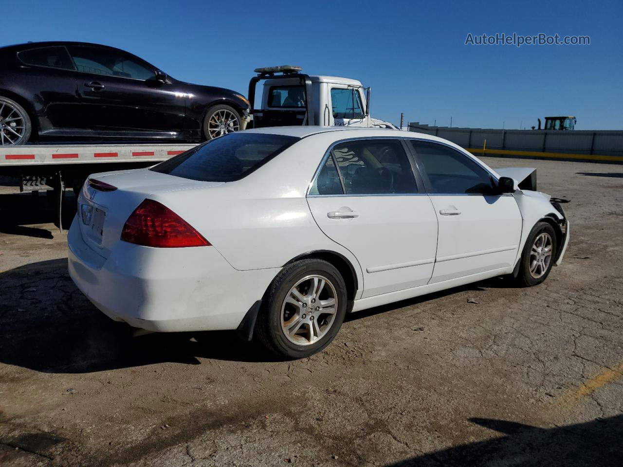 2007 Honda Accord Se White vin: 1HGCM56387A094926