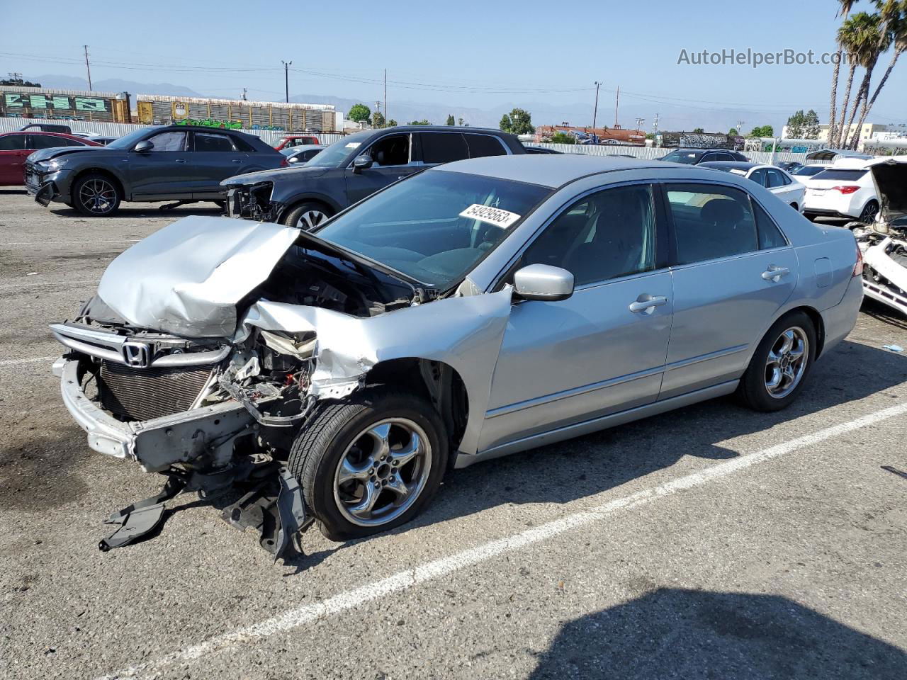 2007 Honda Accord Se Silver vin: 1HGCM56387A181791