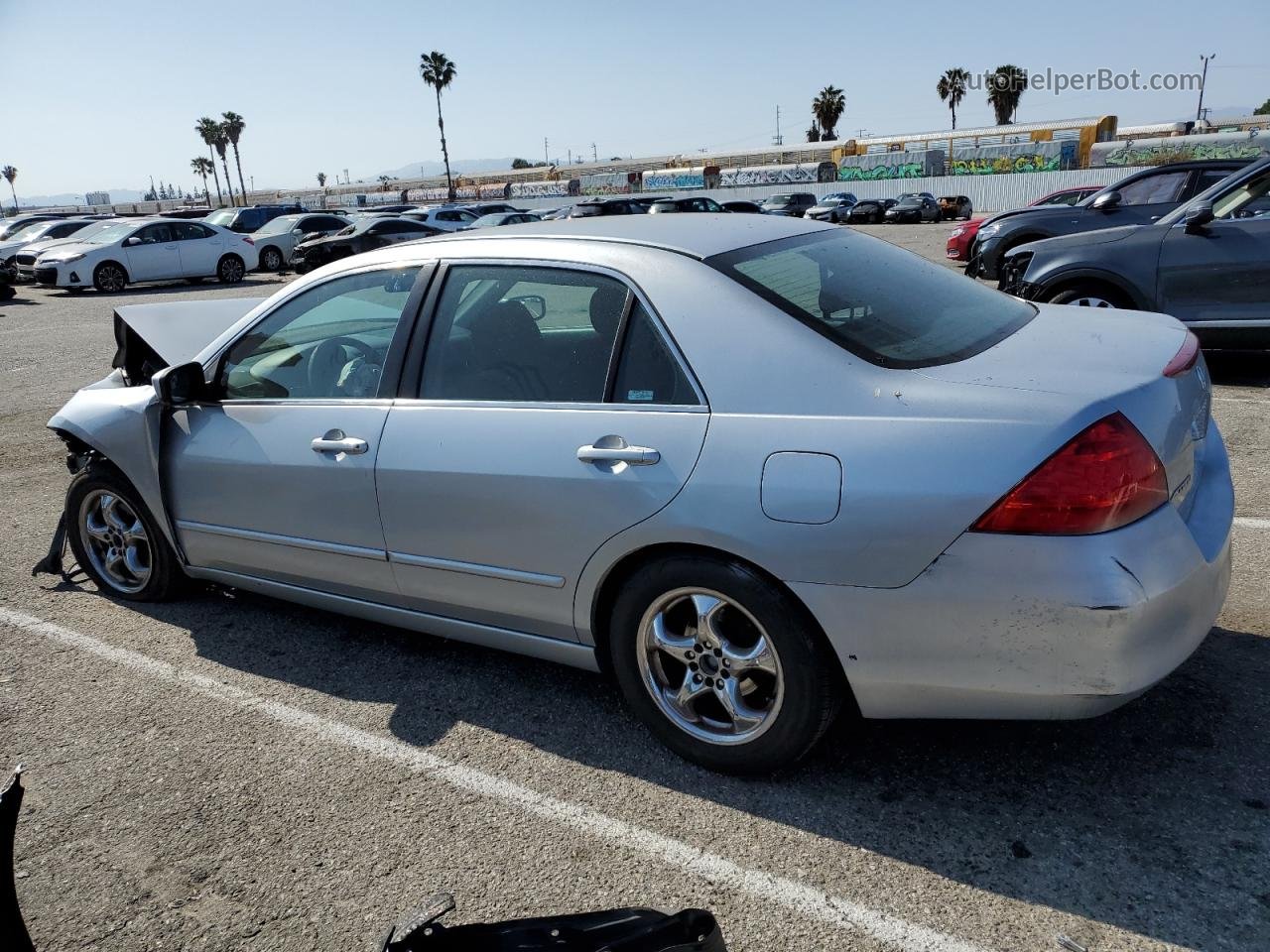 2007 Honda Accord Se Silver vin: 1HGCM56387A181791