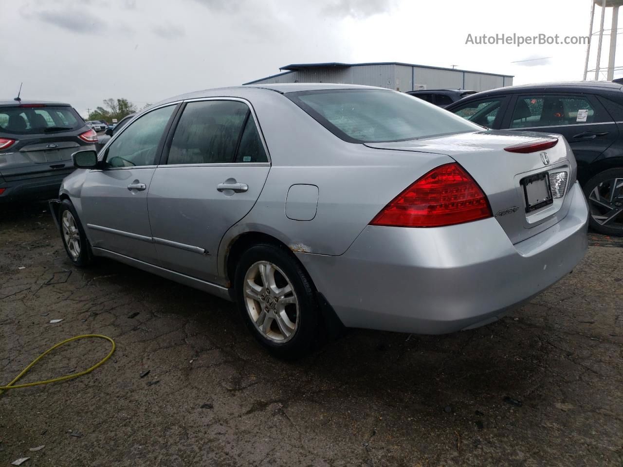 2007 Honda Accord Se Silver vin: 1HGCM56387A201697