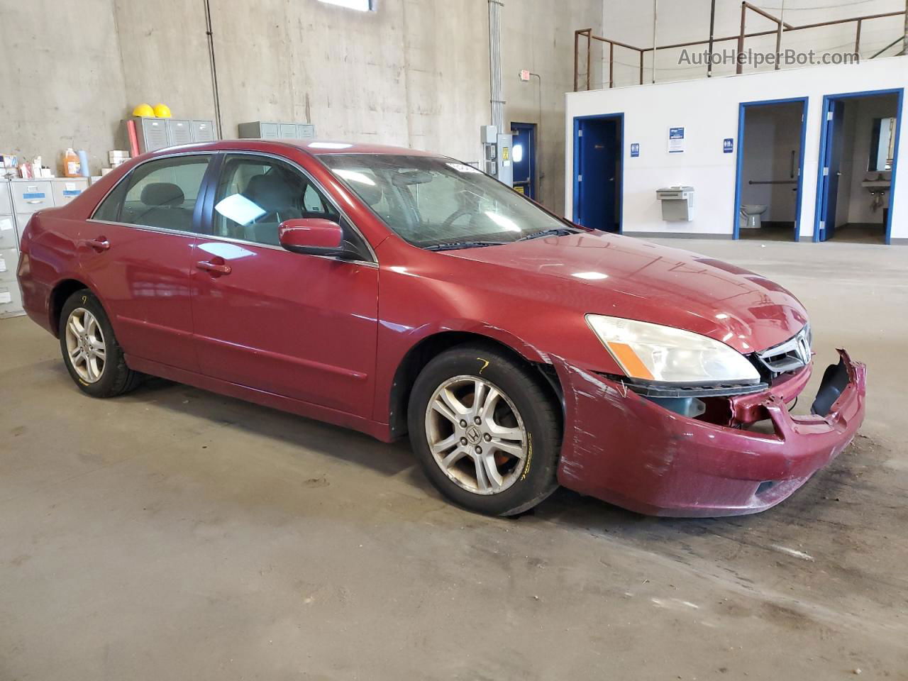 2007 Honda Accord Se Red vin: 1HGCM56397A103813