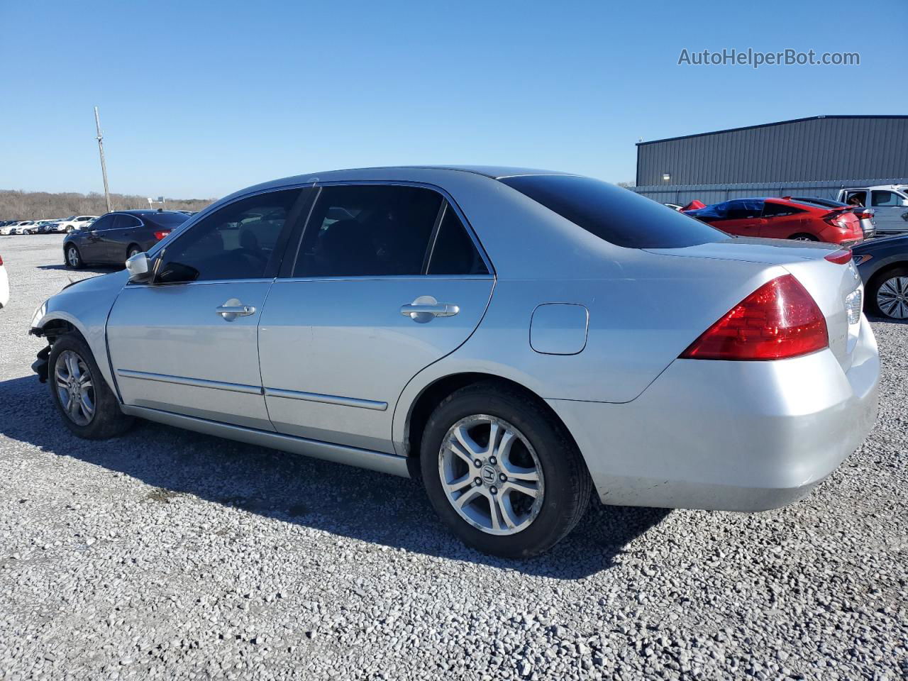 2007 Honda Accord Se Silver vin: 1HGCM56397A104749