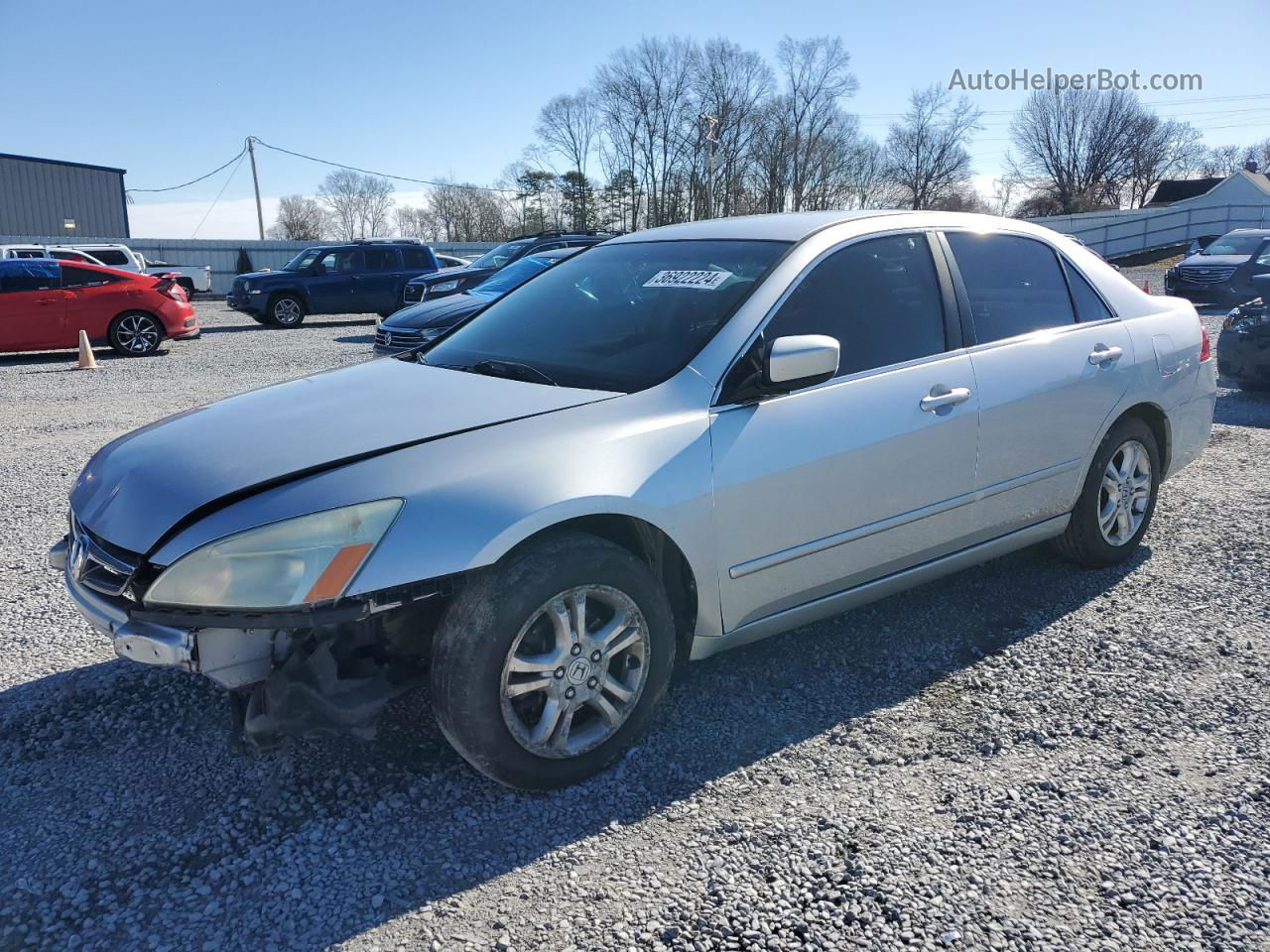 2007 Honda Accord Se Silver vin: 1HGCM56397A104749