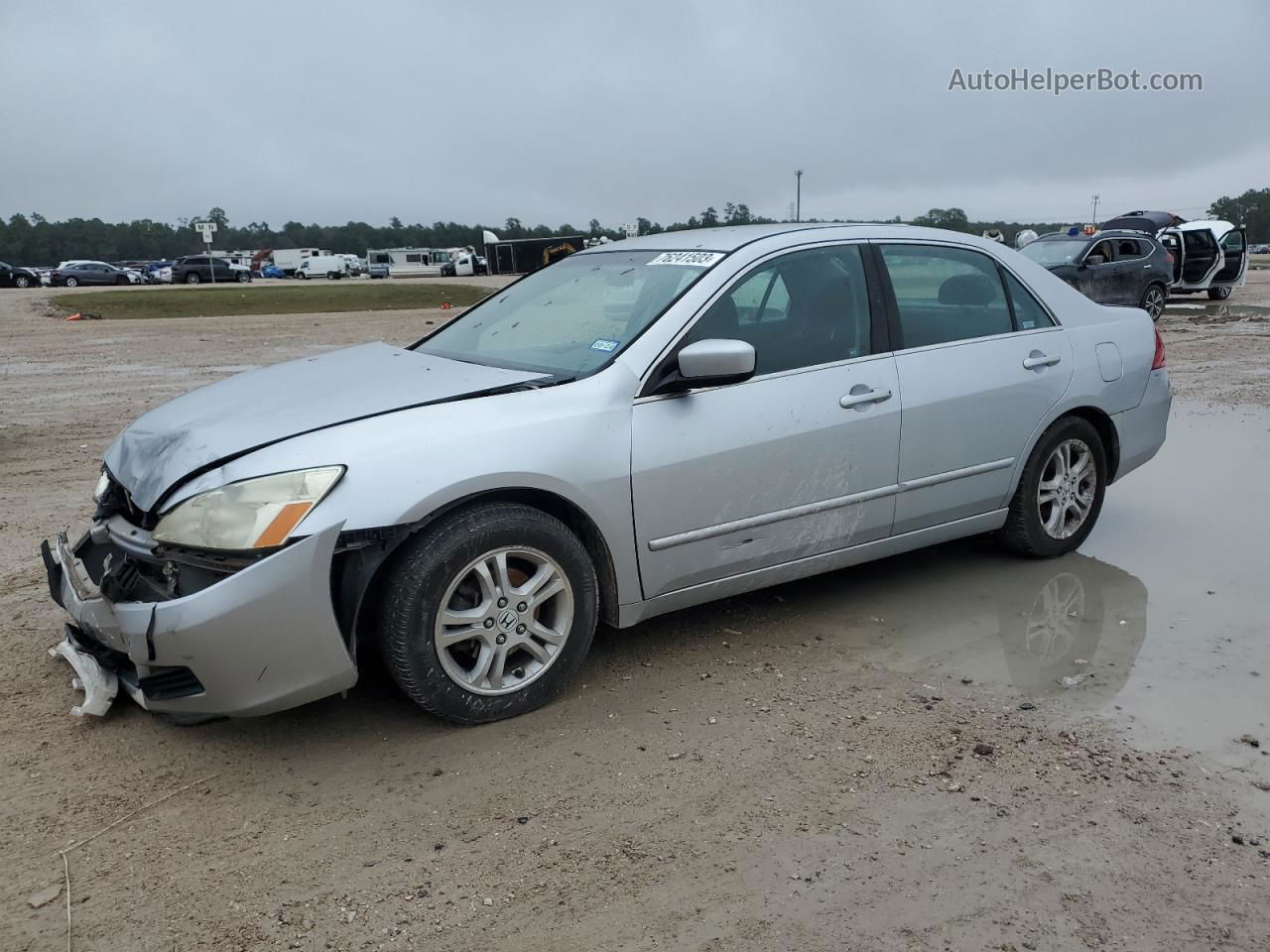 2007 Honda Accord Se Silver vin: 1HGCM56397A116318