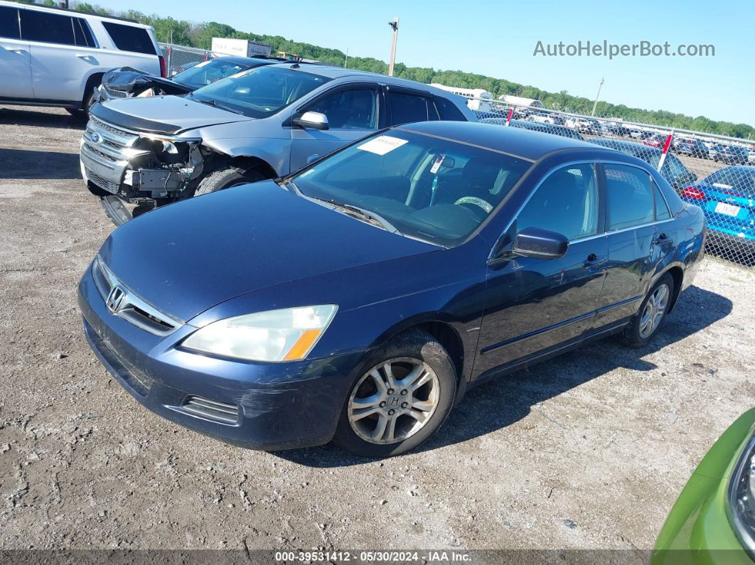 2007 Honda Accord 2.4 Se Blue vin: 1HGCM56397A229105