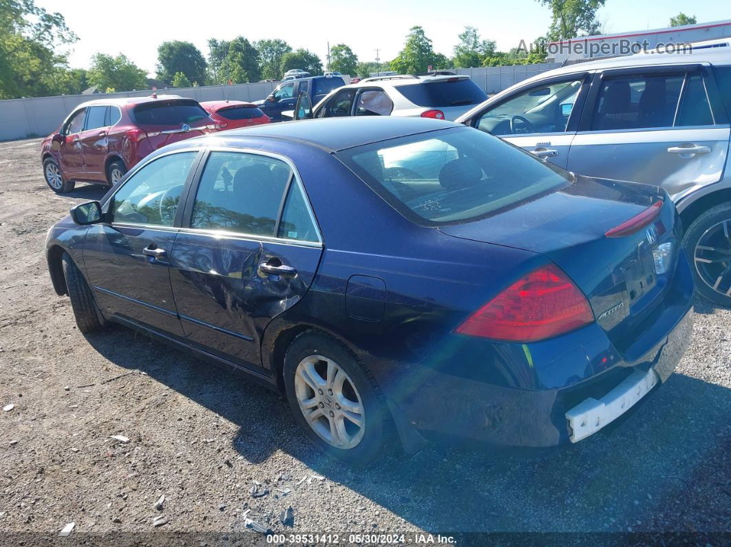 2007 Honda Accord 2.4 Se Blue vin: 1HGCM56397A229105