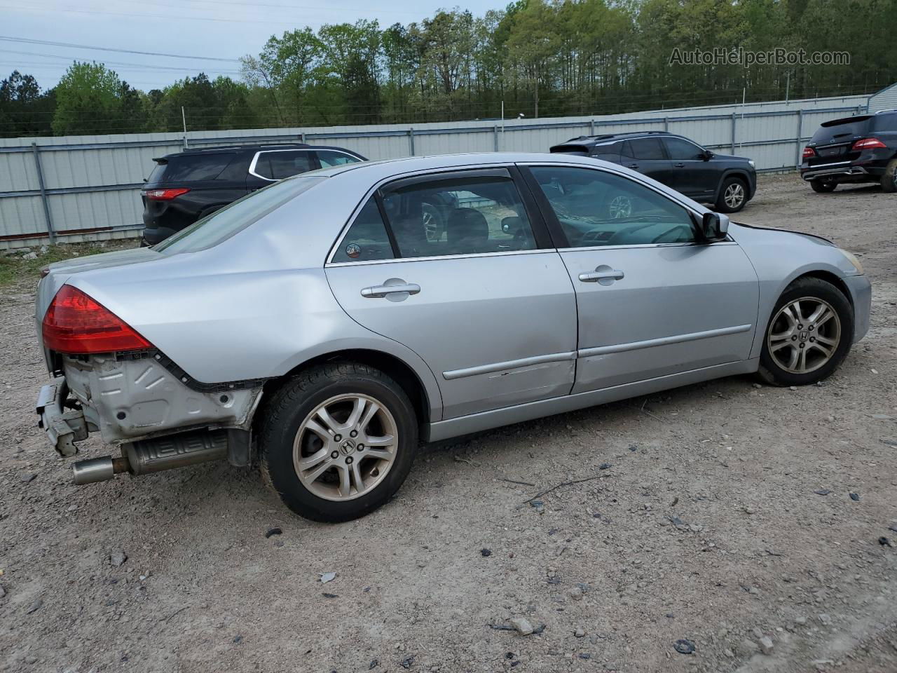 2007 Honda Accord Se Silver vin: 1HGCM563X7A000724