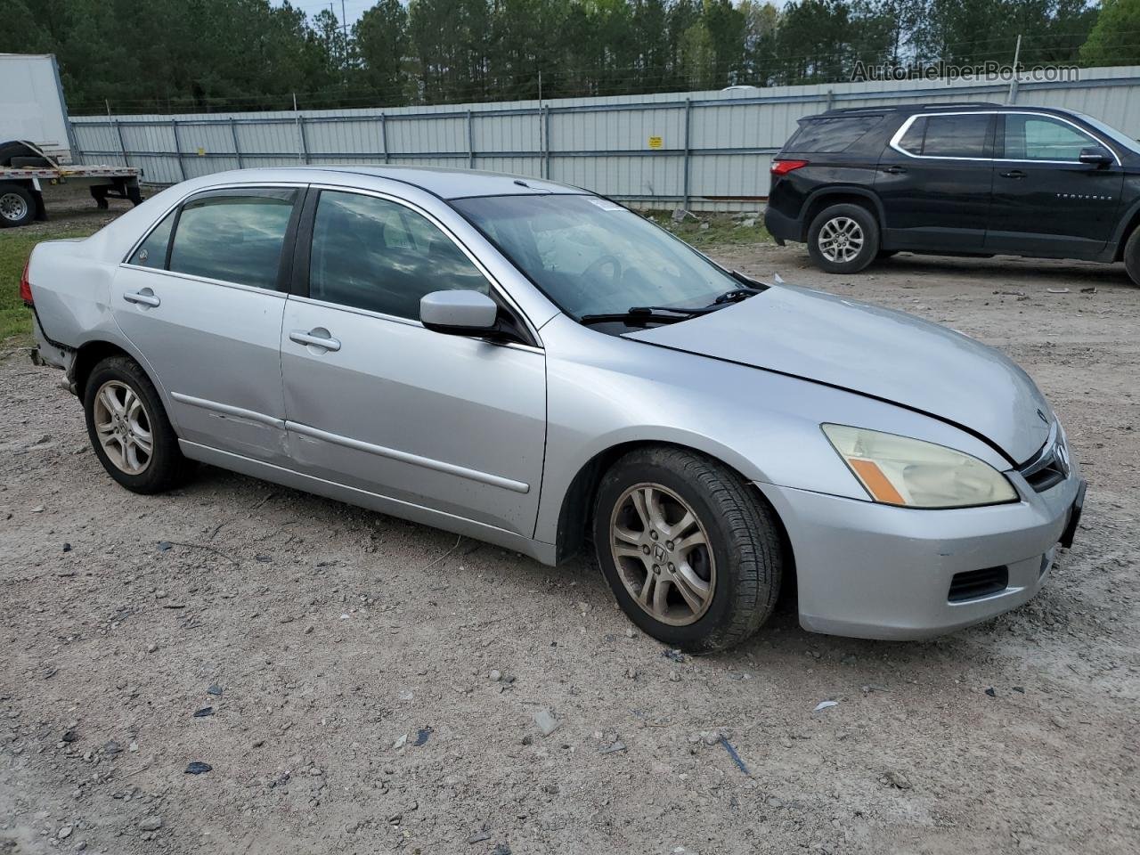 2007 Honda Accord Se Silver vin: 1HGCM563X7A000724