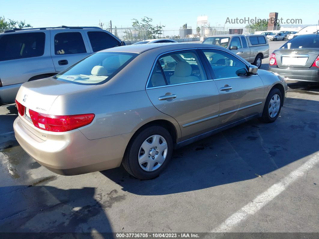 2005 Honda Accord Sdn Lx Желто-коричневый vin: 1HGCM56405A090701