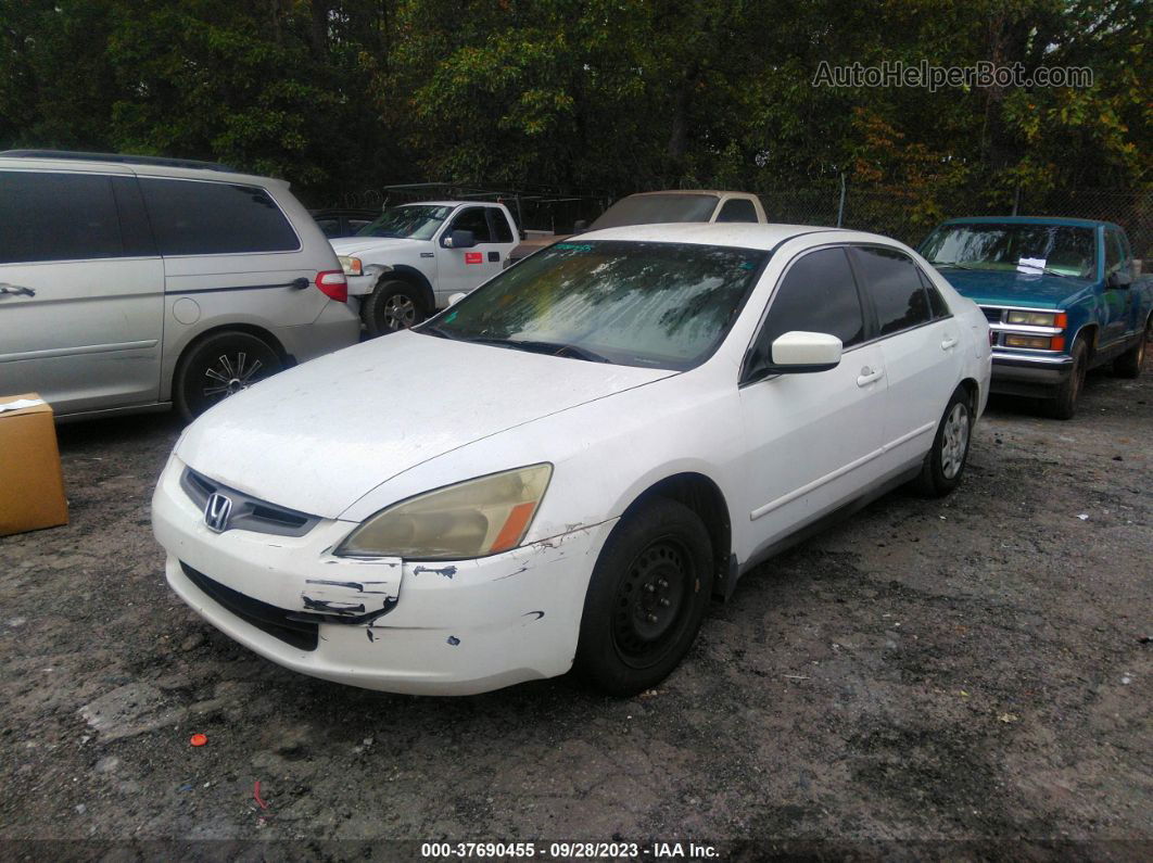 2005 Honda Accord Sdn Lx White vin: 1HGCM56405A104838