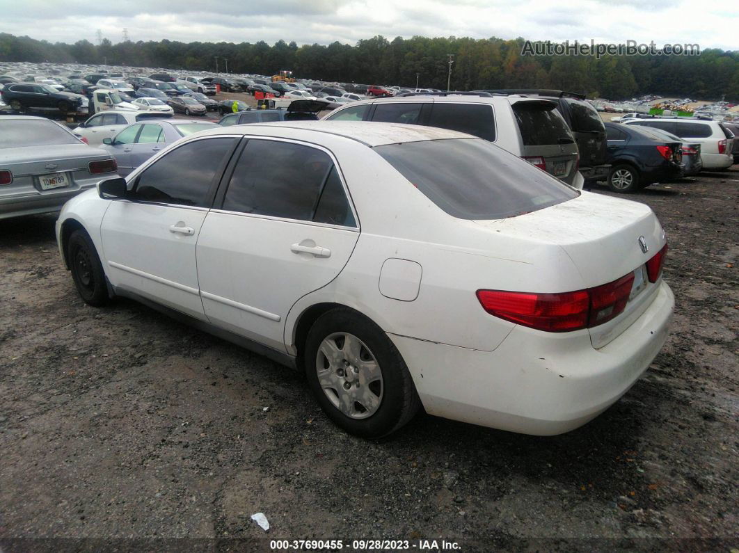 2005 Honda Accord Sdn Lx White vin: 1HGCM56405A104838