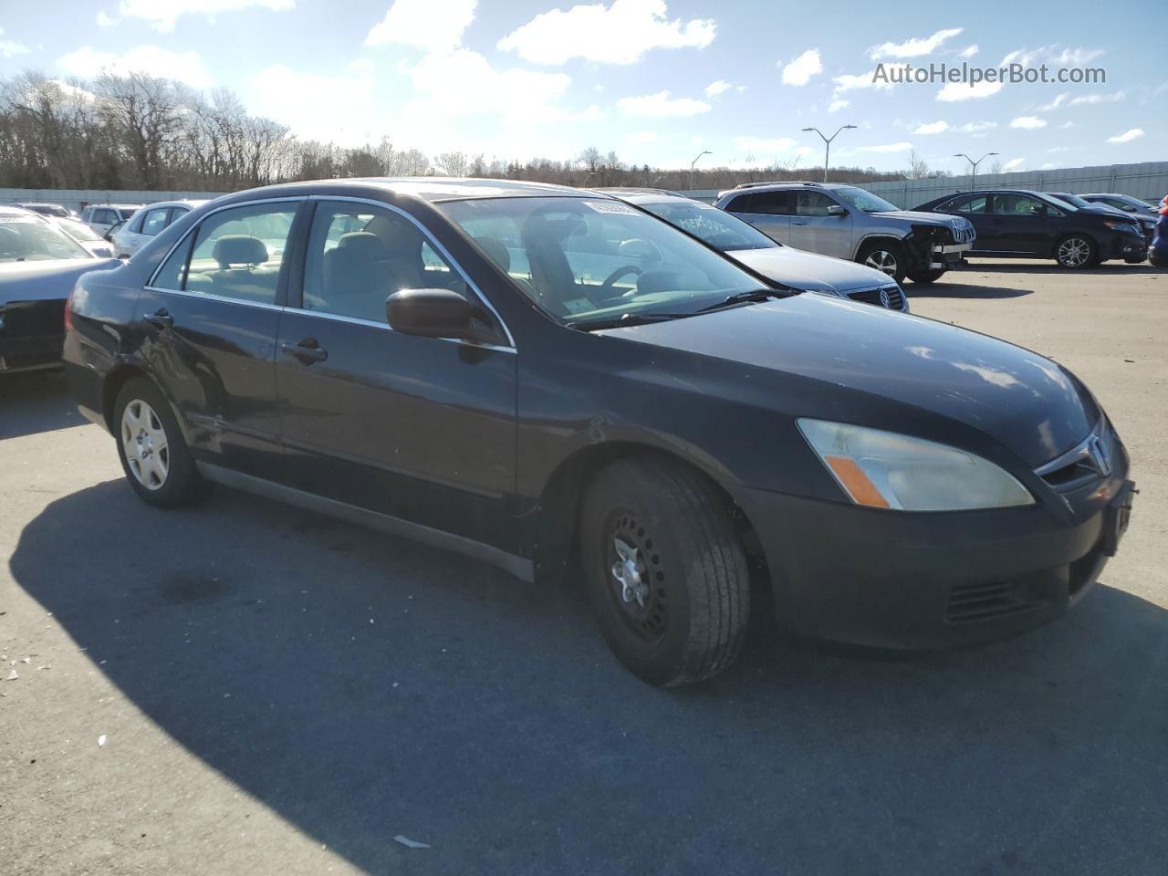 2007 Honda Accord Lx Black vin: 1HGCM56407A225419