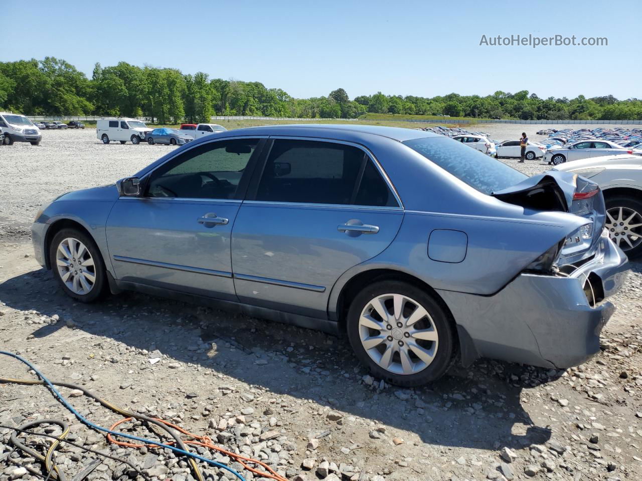 2007 Honda Accord Lx Blue vin: 1HGCM56427A076849