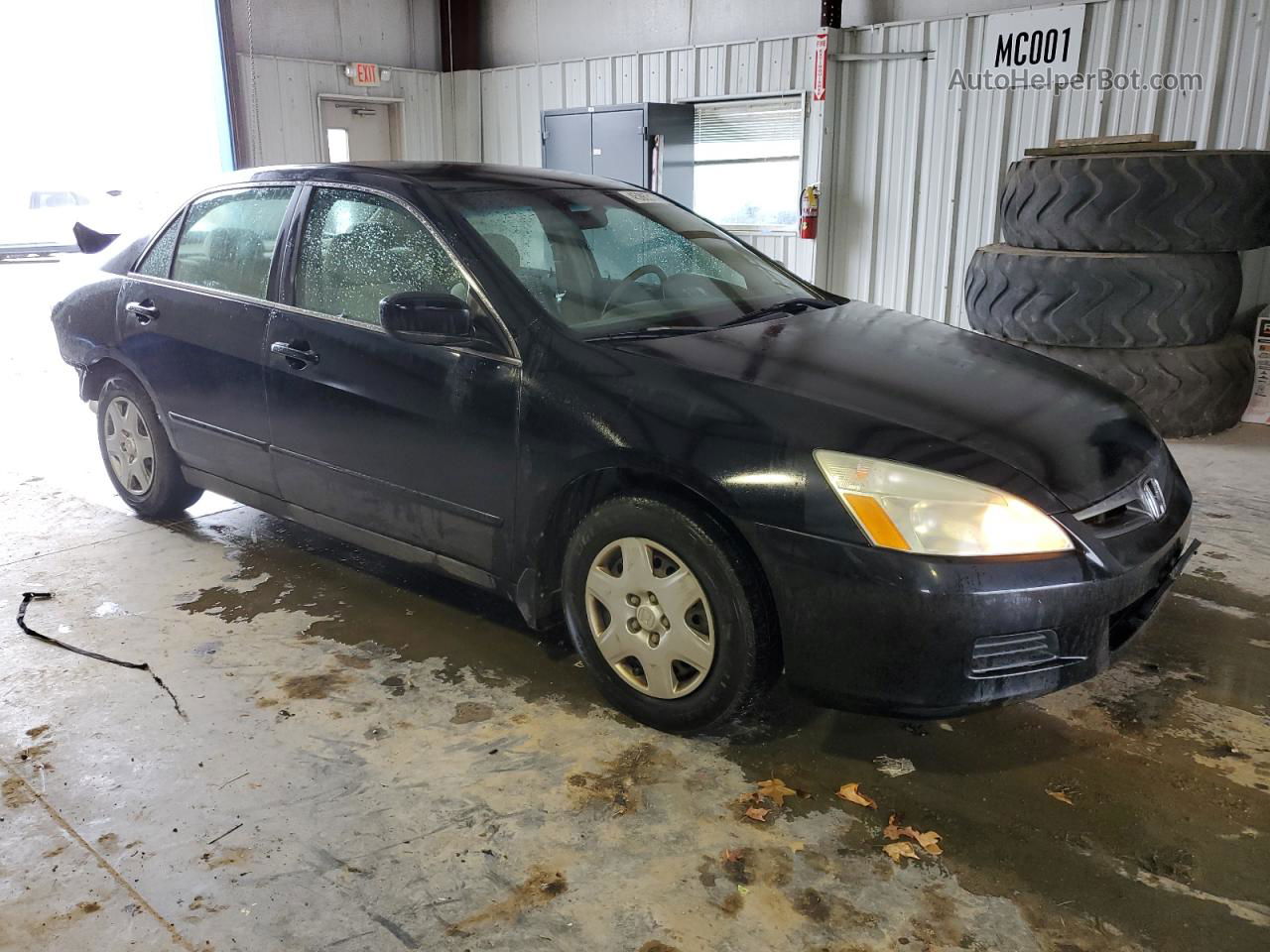 2007 Honda Accord Lx Black vin: 1HGCM56427A135107