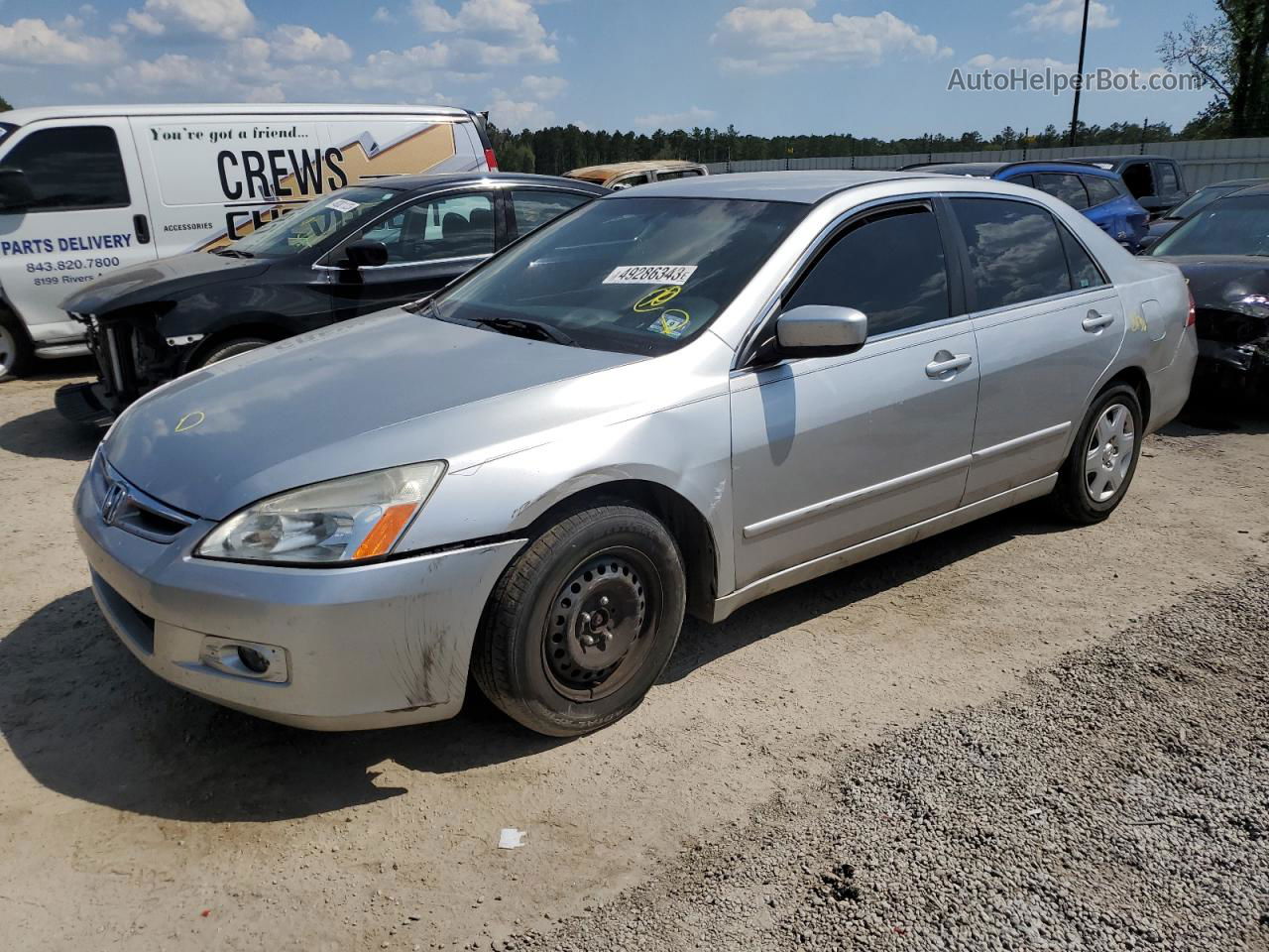 2007 Honda Accord Lx Silver vin: 1HGCM56437A013257