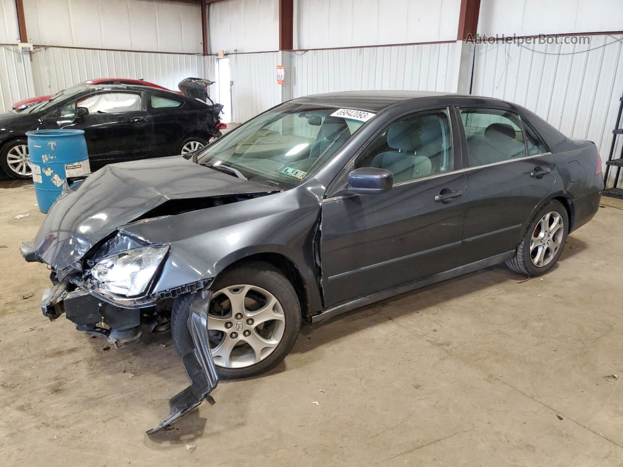 2007 Honda Accord Lx Gray vin: 1HGCM56437A122835