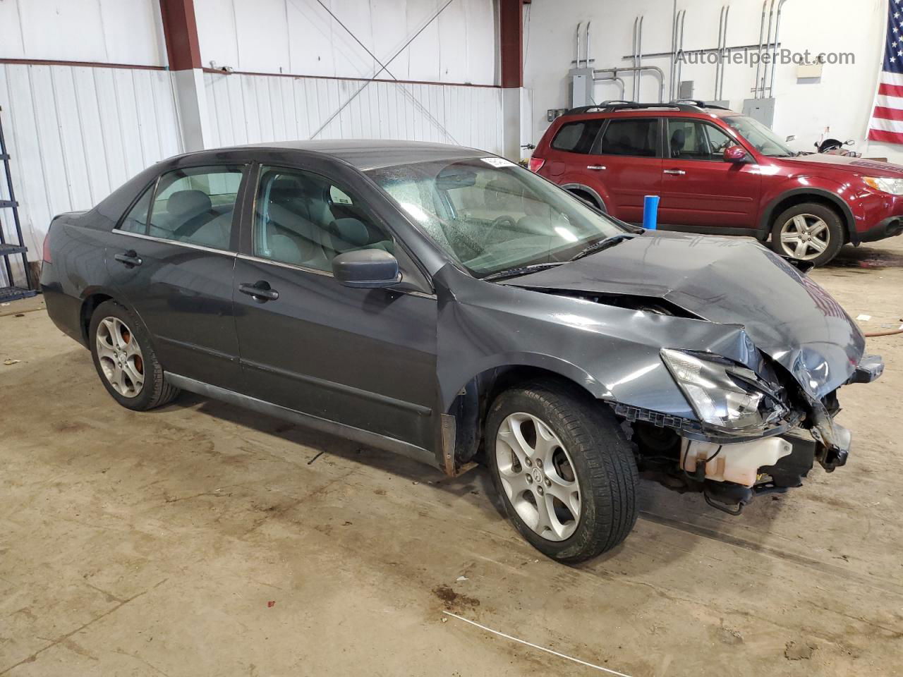 2007 Honda Accord Lx Gray vin: 1HGCM56437A122835