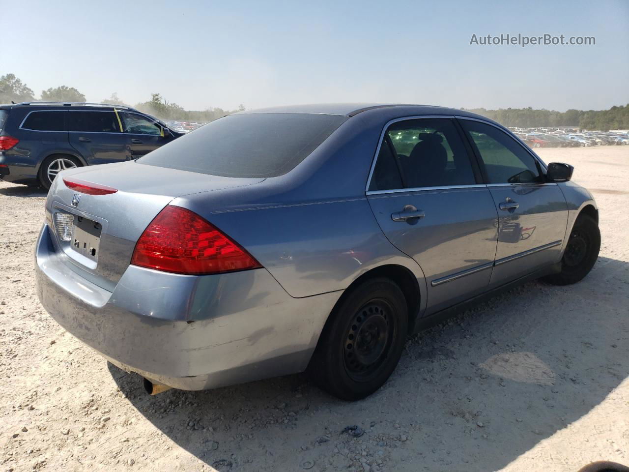 2007 Honda Accord Lx Blue vin: 1HGCM56437A128733