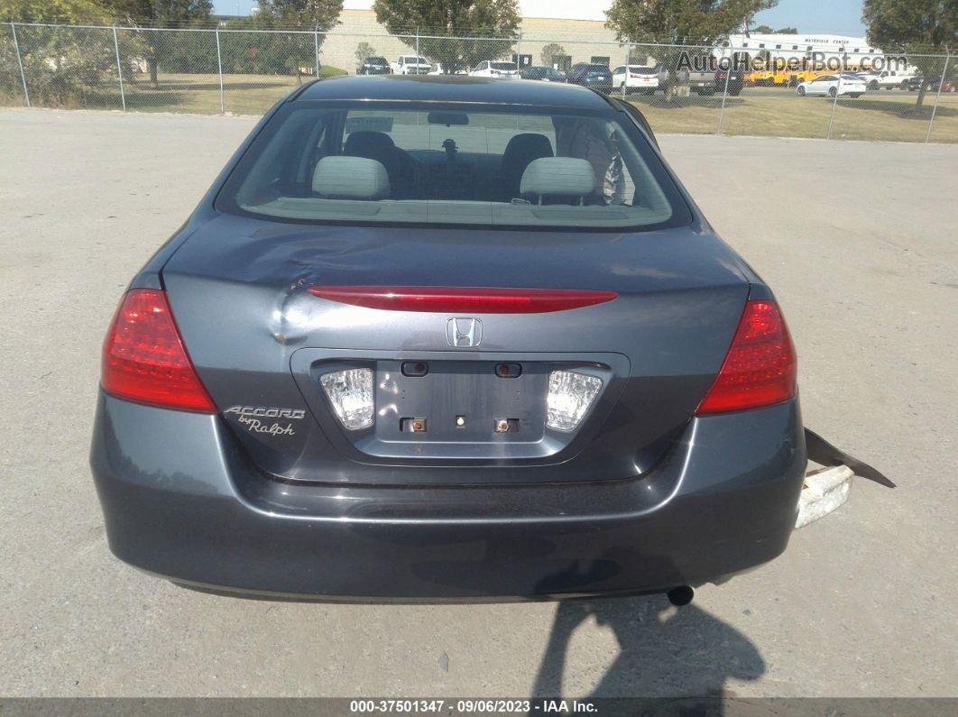 2007 Honda Accord Sdn Lx Gray vin: 1HGCM56437A153020