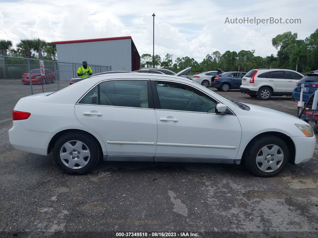 2005 Honda Accord Sdn Lx White vin: 1HGCM56445A134490