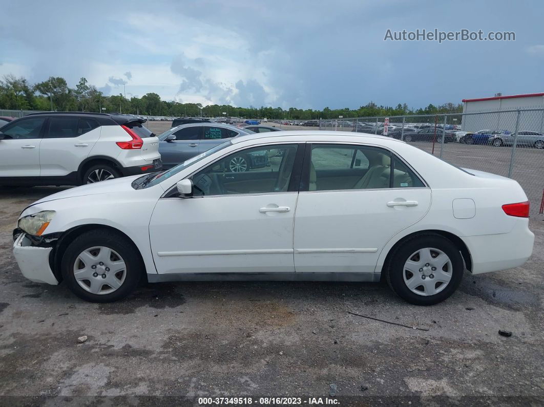 2005 Honda Accord Sdn Lx White vin: 1HGCM56445A134490