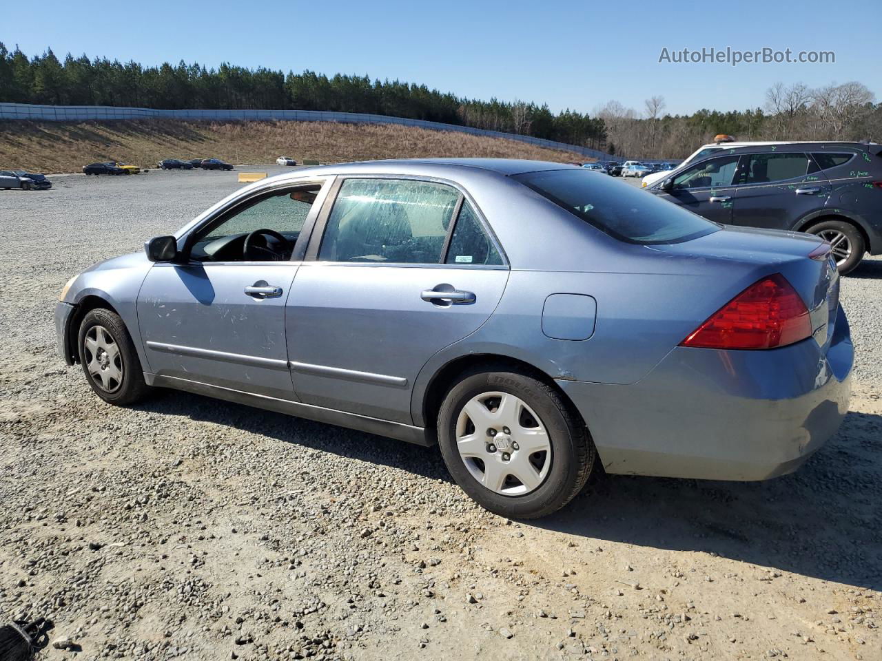 2007 Honda Accord Lx Blue vin: 1HGCM56447A055145