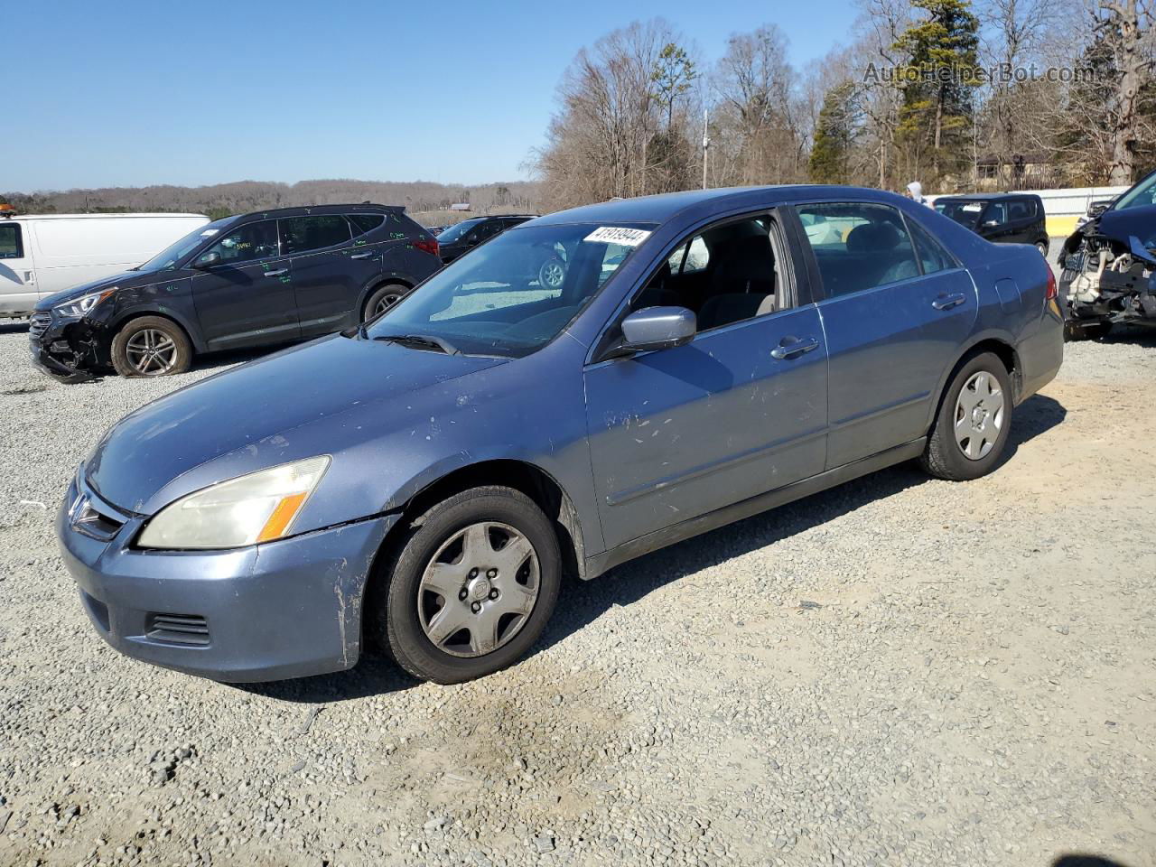 2007 Honda Accord Lx Blue vin: 1HGCM56447A055145