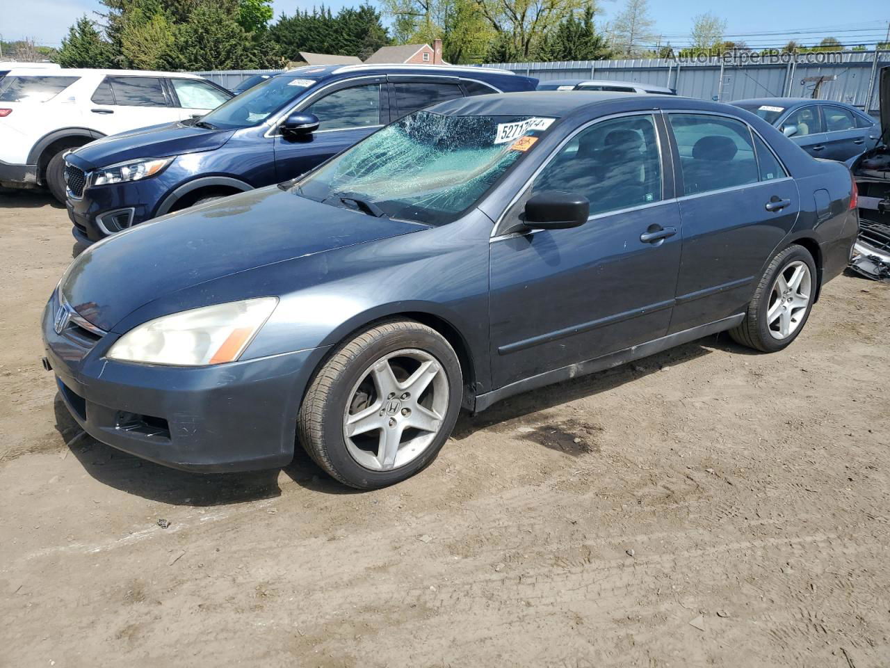 2007 Honda Accord Lx Серый vin: 1HGCM56447A116171