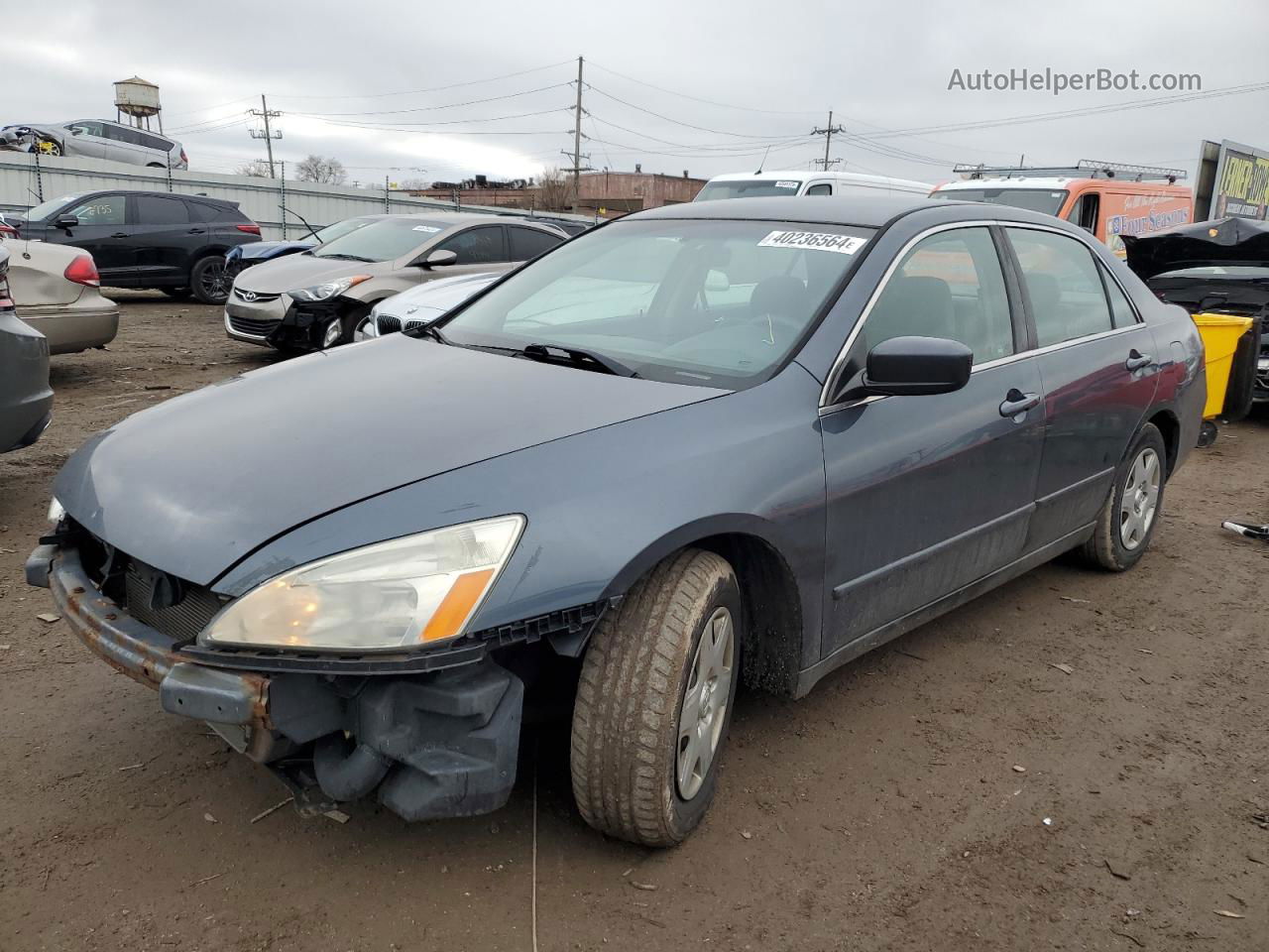 2007 Honda Accord Lx Gray vin: 1HGCM56457A222421