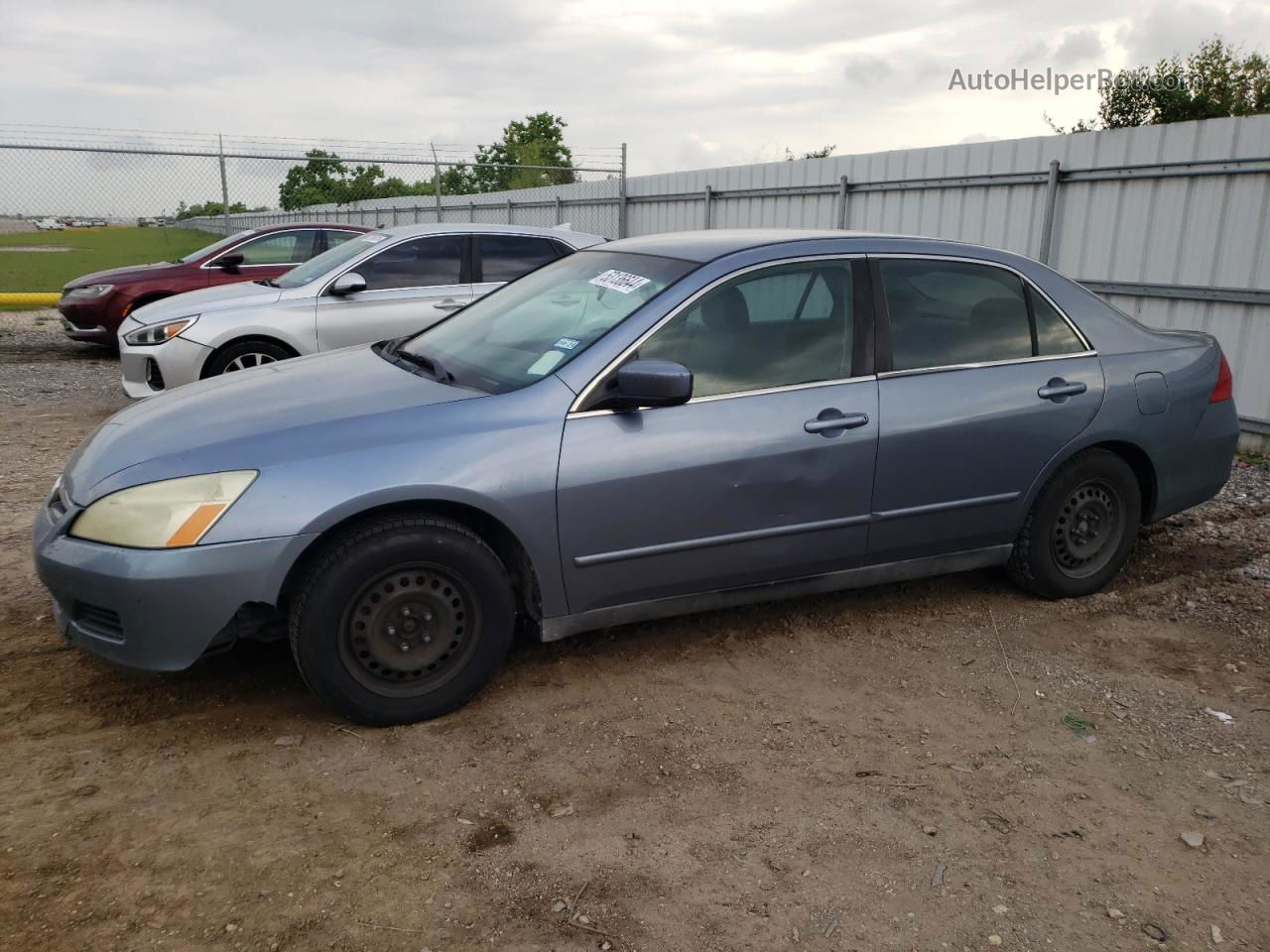 2007 Honda Accord Lx Blue vin: 1HGCM56467A076921