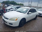 2007 Honda Accord 2.4 Lx White vin: 1HGCM56477A024519