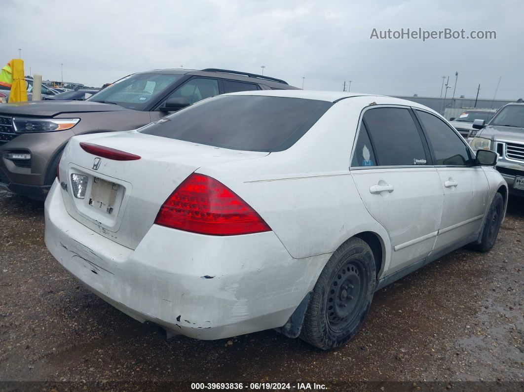 2007 Honda Accord 2.4 Lx White vin: 1HGCM56477A024519