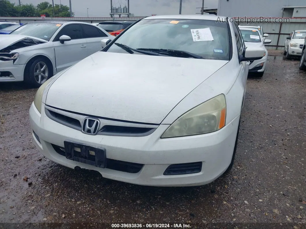 2007 Honda Accord 2.4 Lx White vin: 1HGCM56477A024519