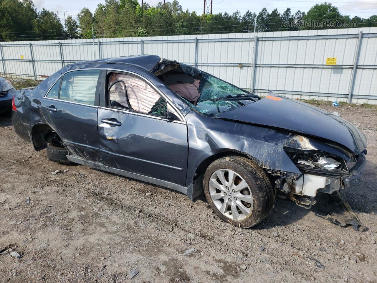 2007 Honda Accord Lx Gray vin: 1HGCM56477A044639