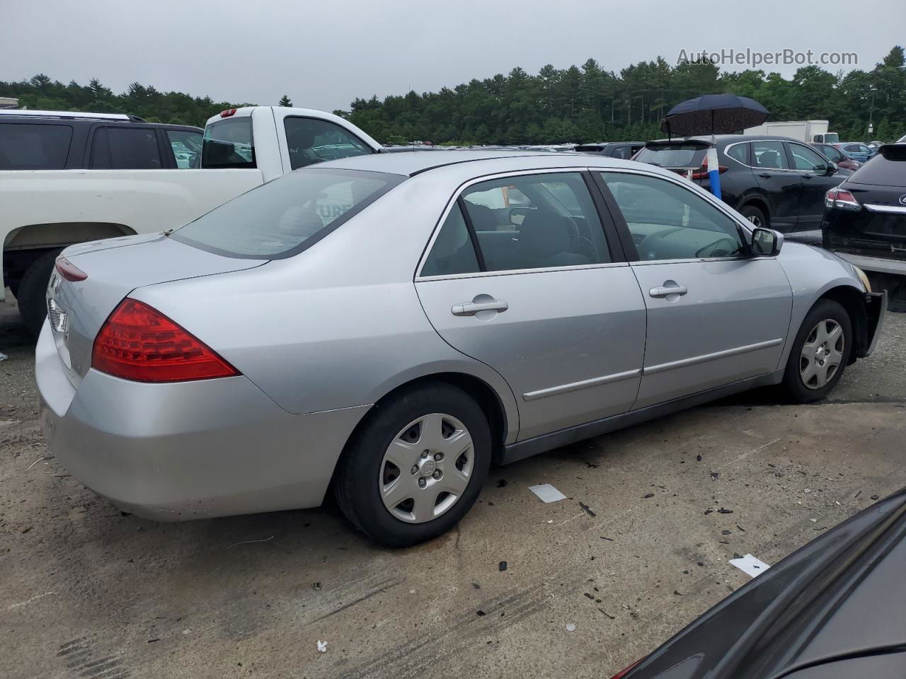 2007 Honda Accord Lx Silver vin: 1HGCM56477A221108