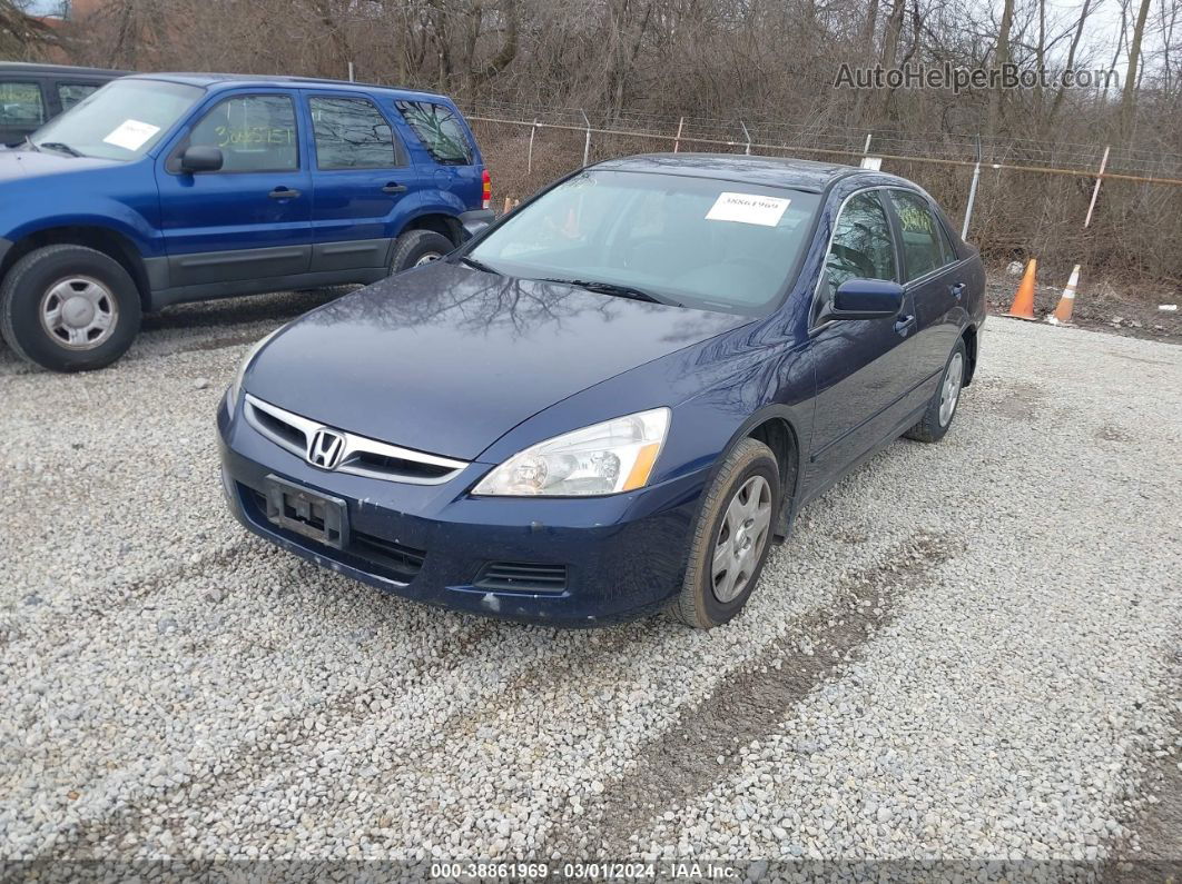 2007 Honda Accord 2.4 Lx Blue vin: 1HGCM564X7A069549