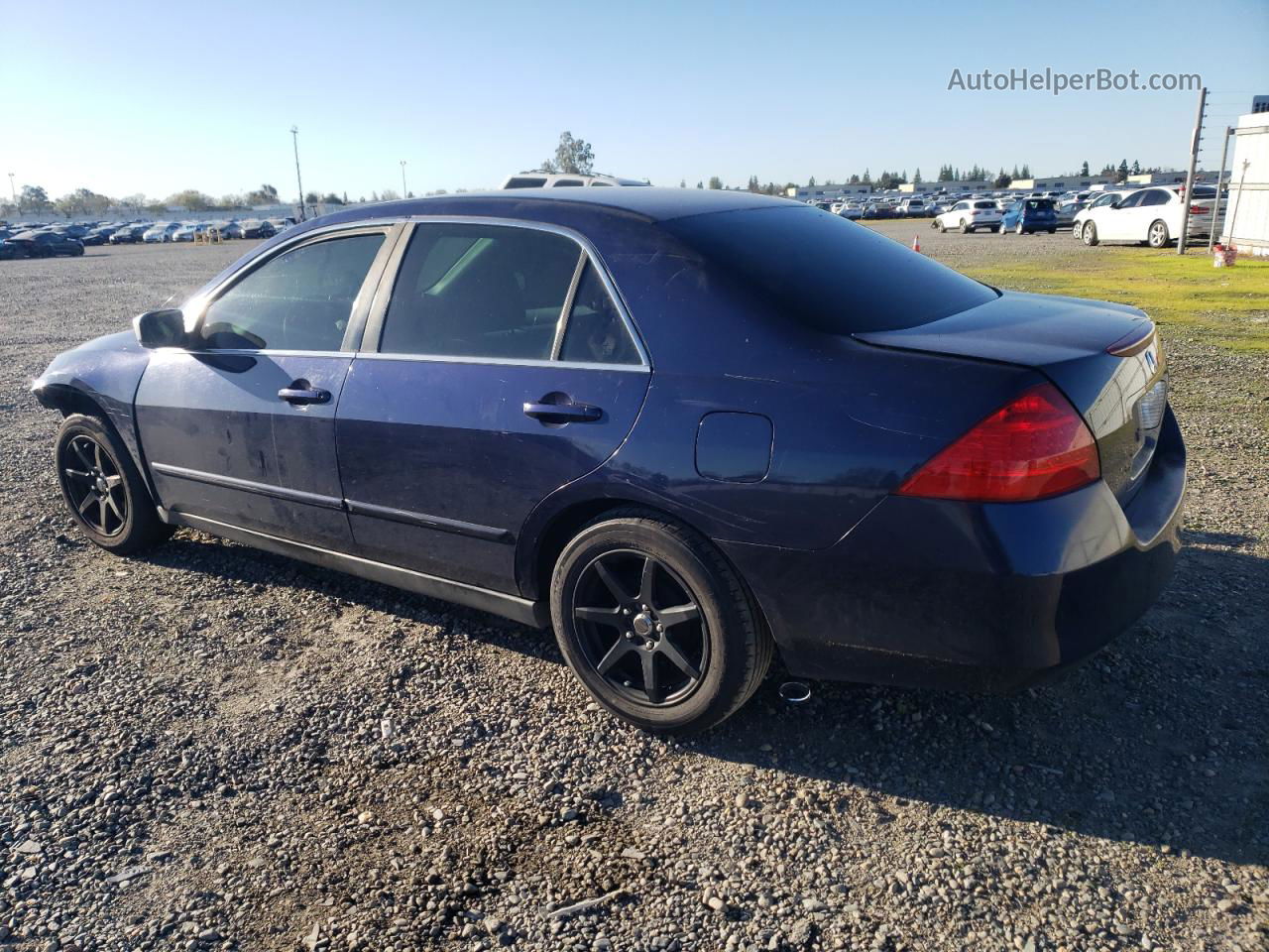 2007 Honda Accord Lx Blue vin: 1HGCM564X7A069972