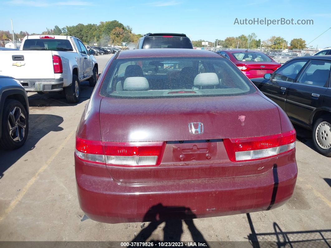 2003 Honda Accord Sdn Ex Maroon vin: 1HGCM56693A082031