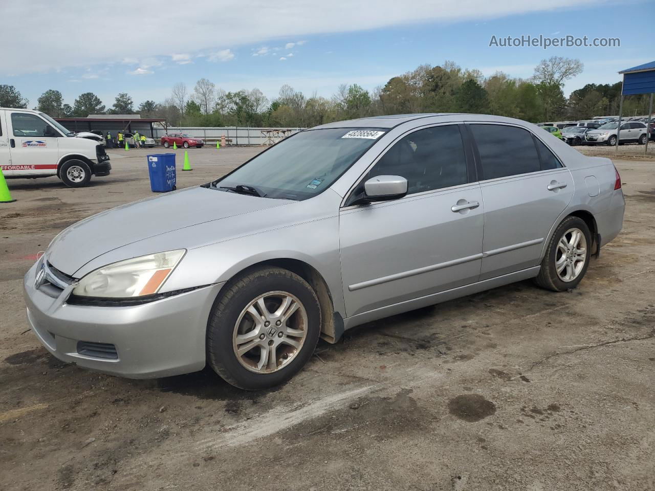 2007 Honda Accord Ex Silver vin: 1HGCM56707A051135